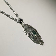 Load image into Gallery viewer, Moss Agate Feather Necklace 水草玛瑙羽毛项链

