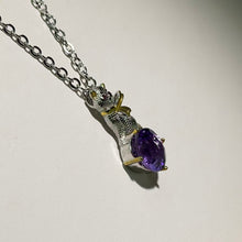 Load image into Gallery viewer, Amethyst Cat Necklace 紫水晶猫咪项链
