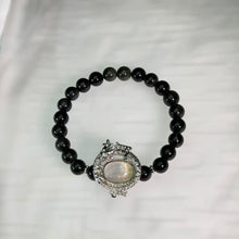 Load image into Gallery viewer, Rainbow Sheen Obsidian Phantom Quartz Beaded Bracelet 彩眼黑曜石幽灵水晶手串
