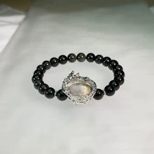 Load image into Gallery viewer, Rainbow Sheen Obsidian Phantom Quartz Beaded Bracelet 彩眼黑曜石幽灵水晶手串
