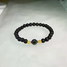 Load image into Gallery viewer, Lava Labradorite Yellow Jade Beaded Bracelet 火山石灰月光石黄色翡翠手串
