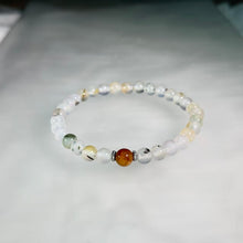 Load image into Gallery viewer, Landscape Agate Red Hematoid Quartz Beaded Bracelet 风景玛瑙红胶花水晶手串
