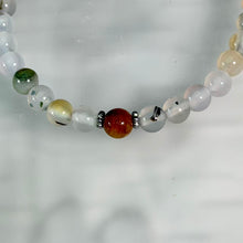 Load image into Gallery viewer, Landscape Agate Red Hematoid Quartz Beaded Bracelet 风景玛瑙红胶花水晶手串
