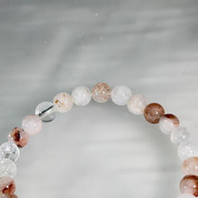 Load image into Gallery viewer, Red Hematoid Quartz Treble Clef Beaded Bracelet 红胶花水晶高音谱号手串
