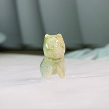 Load image into Gallery viewer, Green Jade Cat Carving 豆色翡翠小猫摆件

