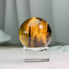 Load image into Gallery viewer, Yellow Tiger's Eye Sphere Specimen 黄虎眼石球摆件
