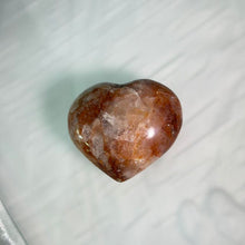 Load image into Gallery viewer, Red Hematoid Quartz Heart Carving 红胶花水晶心形摆件
