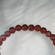 Load image into Gallery viewer, Red Strawberry Quartz Beaded Bracelet 红色草莓晶圆珠手串
