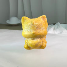 Load image into Gallery viewer, Yellow Jasper Nine-Tailed Fox Figurine 黄色彩玉九尾狐摆件

