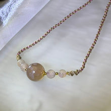 Load image into Gallery viewer, Cherry Blossom Agate Woven Cord Necklace 樱花玛瑙编织绳项链
