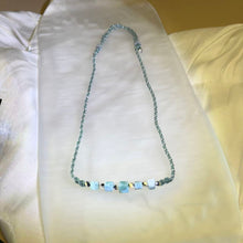 Load image into Gallery viewer, Larimar Sugar-Loaf Woven Cord Necklace 海纹石方糖编织绳项链
