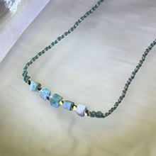 Load image into Gallery viewer, Larimar Sugar-Loaf Woven Cord Necklace 海纹石方糖编织绳项链
