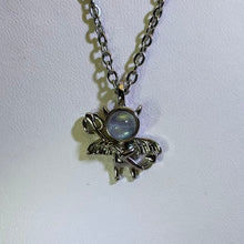 Load image into Gallery viewer, Labradorite Little Devil Necklace 拉长石灰月光石小恶魔项链
