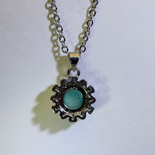 Load image into Gallery viewer, Amazonite Sunburst Necklace 天河石向日葵项链
