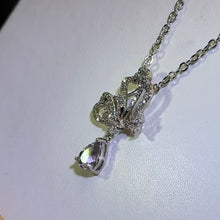 Load image into Gallery viewer, Amethyst Butterfly Wing Necklace 紫水晶蝴蝶翅膀项链

