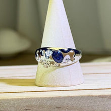 Load image into Gallery viewer, Blue Sapphire Starry Night Ring 蓝色蓝宝石星空戒指
