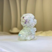 Load image into Gallery viewer, Fluorite Dog Resin Figurine 萤石滴胶小狗摆件
