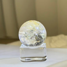 Load image into Gallery viewer, Yellow Hematoid Quartz Sphere 黄胶花水晶圆球
