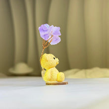 Load image into Gallery viewer, Amethyst Crystal Money Tree Bear Figurine 紫水晶发财树小熊摆件
