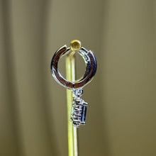 Load image into Gallery viewer, London Blue Topaz Halo Dangle Earrings 伦敦蓝托帕石围钻吊坠耳环
