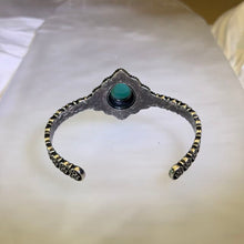 Load image into Gallery viewer, Amazonite Vintage Style Open Bangle 天河石复古活口手镯
