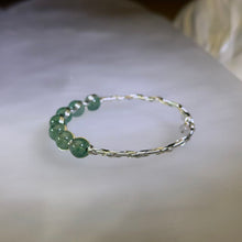 Load image into Gallery viewer, Green Strawberry Quartz Woven Bangle 绿色草莓晶编织绕线手镯
