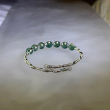 Load image into Gallery viewer, Green Strawberry Quartz Woven Bangle 绿色草莓晶编织绕线手镯
