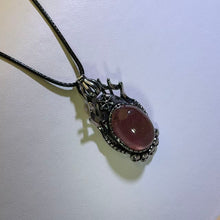 Load image into Gallery viewer, Red Strawberry Quartz Vintage Totem Pendant Necklace 红色草莓晶复古图腾吊坠项链

