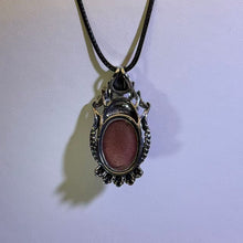 Load image into Gallery viewer, Red Strawberry Quartz Vintage Totem Pendant Necklace 红色草莓晶复古图腾吊坠项链
