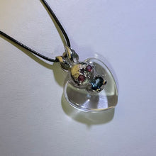 Load image into Gallery viewer, Clear Quartz London Blue Topaz Rabbit Heart Pendant Necklace 白水晶托帕石萌兔爱心吊坠项链
