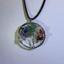 Load image into Gallery viewer, Multi-Crystals Tree of Life Pendant Necklace 多宝水晶生命之树吊坠项链
