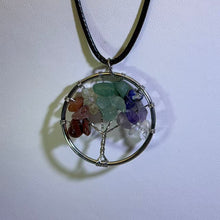 Load image into Gallery viewer, Multi-Crystals Tree of Life Pendant Necklace 多宝水晶生命之树吊坠项链

