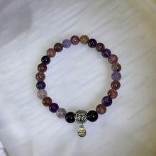 Load image into Gallery viewer, Super Seven Obsidian Love Amulet Bracelet 超七水晶黑曜石悦心守护手串
