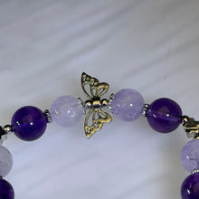 Load image into Gallery viewer, Amethyst Whimsical Cat Guardian Bracelet 紫水晶萌猫守护手串
