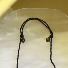 Load image into Gallery viewer, White Jadeite Lucky Buckle Sandalwood Necklace 白色翡翠平安扣檀木编织项链

