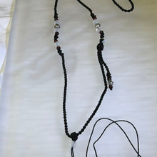 Load image into Gallery viewer, White Agate Sandalwood Zen Necklace 白玛瑙紫檀木禅意编织项链
