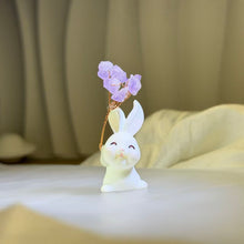 Load image into Gallery viewer, Amethyst Rabbit Fortune Tree Figurine 紫水晶萌兔发财树摆件

