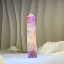 Load image into Gallery viewer, Rainbow Fluorite Polished Crystal Point 彩虹萤石精磨原石晶柱摆件
