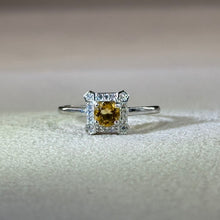 Load image into Gallery viewer, Citrine Adjustable Ring 黄水晶镶嵌活口戒指
